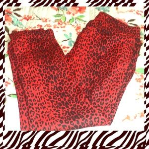 Torrid Red animals Printed jeans